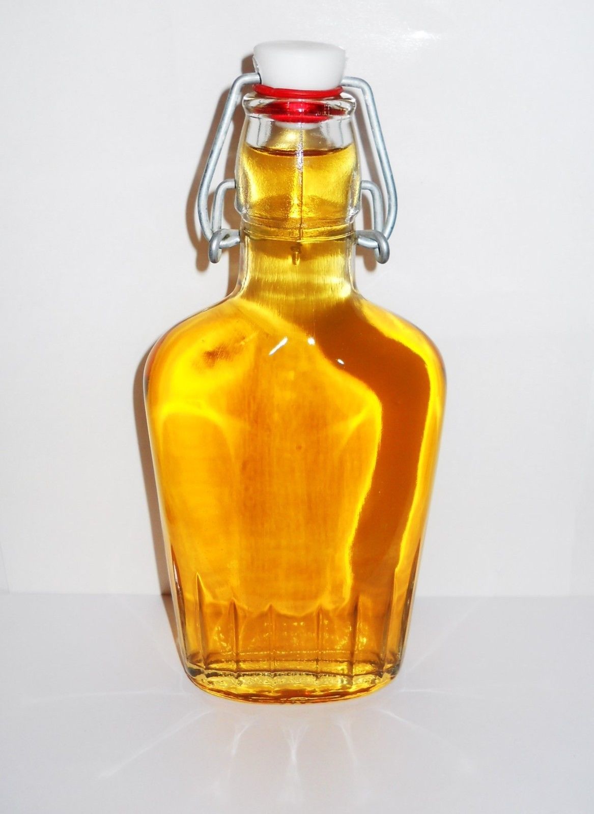 WHISKEY FLASKS BORMIOLI ROCCO PRESENTATION QUALITY 8.5 oz FLIP TOP POCKET FLASK - Image 6