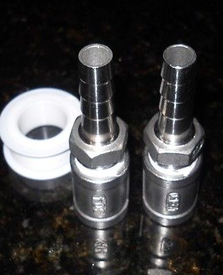 CHUGGER PUMP FITTING KIT LARGE 1/2×7/16″ FOR INLINE STAINLESS STEEL OR POLY HEAD