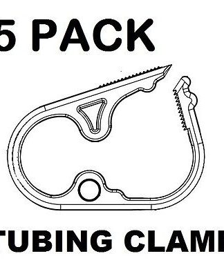 TUBING CLAMP 5 PACK MEDIUM 12-POSITION SIPHON HOSE PINCH TYPE SHUT OFF CLAMP FOR FLEXIBLE TUBING