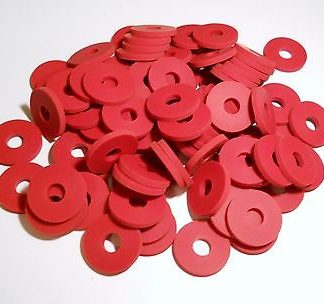 GROLSCH GASKETS 100 RED RUBBER NEW TYPE FOR EZ CAP FLIP TOP BEER OR SODA BOTTLES