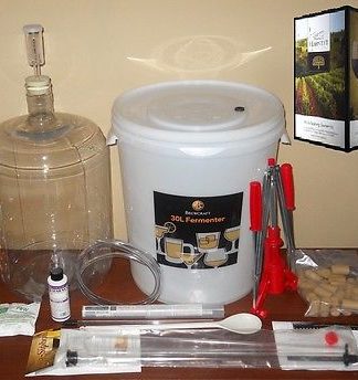 WINE KIT BASIC 6 GALLON HOME WINEMAKING EQUIPMENT KIT w/7.8 GAL BUCKET 6g CARBOY