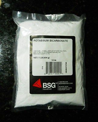 POTASSIUM BICARBONATE 1 LB LDC FACTORY PACK REDUCES ACIDITY IN WINE AND HOMEBREW