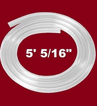 SIPHON HOSE Sold By The Foot 1′ of 5/16″ Clear Food Grade Tubing for 3/8" Racking Cane or Barb