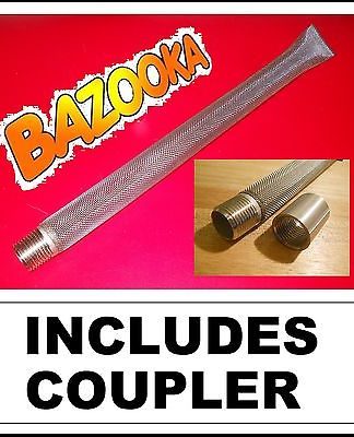 BAZOOKA SCREEN w/COUPLER 12" X 1/2" NPT STAINLESS BREW KETTLE OR MASH TUN FILTER