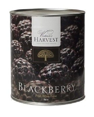 WINE KIT CANNED BLACKBERRY FRUIT WINE BASE 96oz #10 CAN VINTNERS HARVEST 3-5 GAL