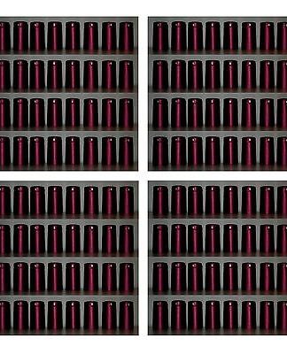 LARGE MAROON SHRINK CAPSULES 100 32X60 Metallic Look Winery Quality Burgundy PVC Shrink Caps for Winemaking and Bottling Wine Vinegar Sauce