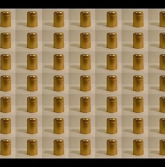 BEER BOTTLE SHRINK CAPS 25 SHORT NUGGET GOLD 30x42 PVC HEAT SHRINK CAPSULES STANDS OUT (Long term OOS)