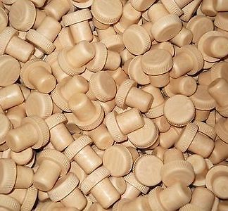 TASTING CORKS 100 ALL TAN SYNTHETIC BAR TOP T TOP FOR WINE SPIRITS OIL VINEGAR