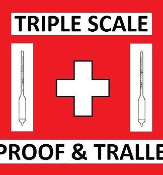 PROOF TRALLE +++ TRIPLE SCALE *2* HYDROMETERS YOU NEED BOTH! MASH THEN % ALCOHOL