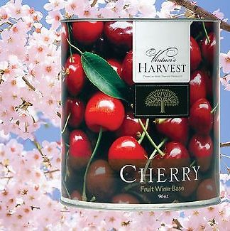WINE KIT CHERRY CANNED FRUIT WINE BASE 96 OZ #10 CAN VINTNERS HARVEST 3 OR 5 GAL