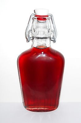 WHISKEY FLASKS BORMIOLI ROCCO PRESENTATION QUALITY 16.9 oz FLIP TOP POCKET FLASK