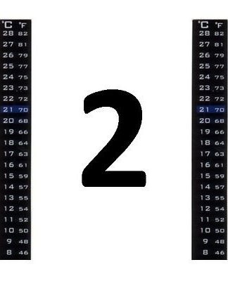 THERMOMETER 2x SIMPLE LCD STRIP THERM FOR HOME BREWING - SELF STICK TO WINE BEER MAKING KIT PCS
