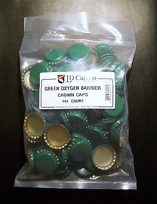 CROWN CAPS GREEN 144 ST. PATRICK’S DAY Fits Standard Soda and Beer Bottles