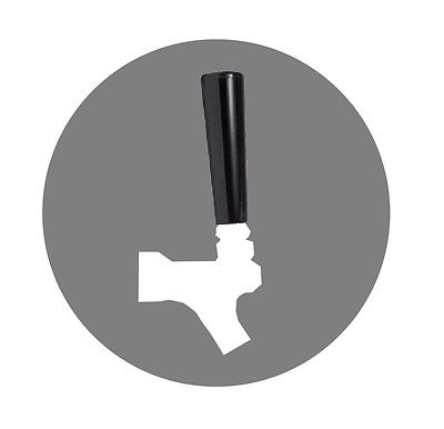 BEER PULL HEAVY DUTY BLACK BEER TAP HANDLE BEER BLACK RESIN WITH BRASS INSERT FOR STANDARD SIZE FAUCET LEVERS