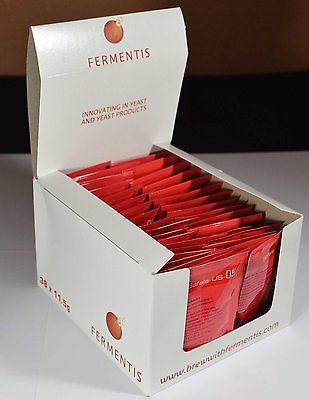 BEER YEAST US-05 38 PACKS [FULL CASE] FERMENTIS SAFALE DRY ALE FOR HOME BREWING - FREE SHIPPING