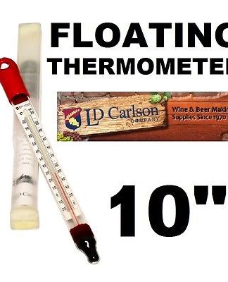 FLOATING THERMOMETER TRUE BREW GLASS 0F-220F /-20C to105C BEER WINE MOONSHINE