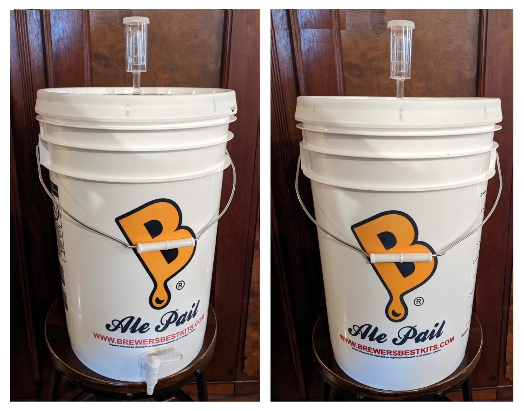 BEER EQUIPMENT KIT 2 6.5 Gallon Buckets 2 Lids 2 Airlocks and a SPIGOT - BASIC BREWING BUNDLE