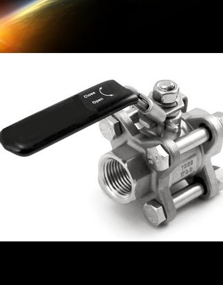 THREE PIECE 3PC BALL VALVE LOCKING HANDLE FULL PORT 1/2" NPT 304 SS STAINLESS STEEL WOG 1000 FOR HOME BREWING