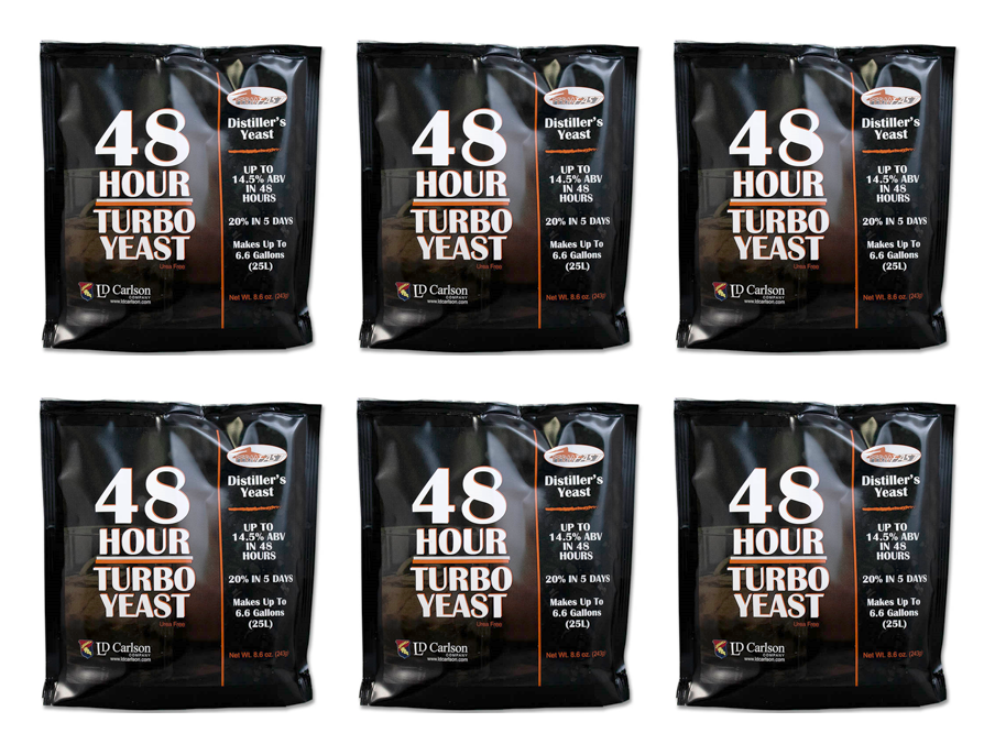 6PK FERMFAST 48 HOUR TURBO YEAST Six Packs makes 14%-20% Alcohol One of the Best
