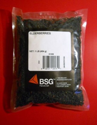 ELDERBERRIES 1 POUND DRIED – For Syrup or Superb Elderberry Wine - Use for blending Enhances Color and Complexity 2x8oz Packs