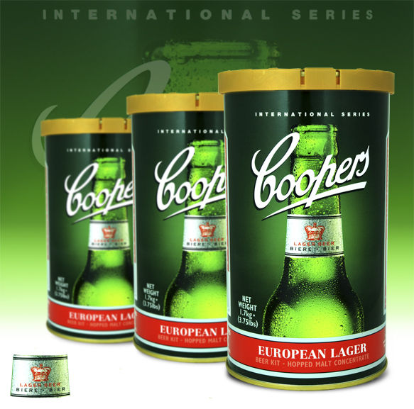 BEER KIT EURO LAGER 5 GAL BREWING INGREDIENTS COOPERS DIY EUROPEAN