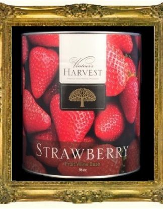 STRAWBERRY CANNED FRUIT WINE BASE 96oz #10 CAN VINTNERS HARVEST 3-5 GAL