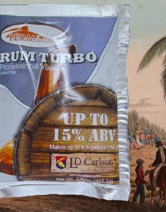 FERMFAST RUM TURBO PURE DISTILLERS YEAST w/AG300 107g Pack For Molasses and Cane Sugar 15%