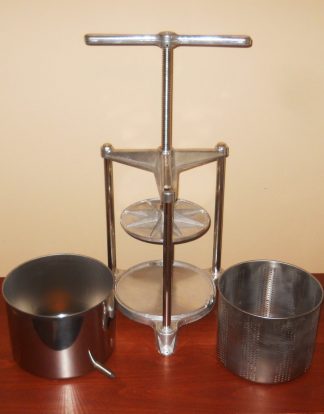 WINE PRESS FERRARI GRANDE 5 LITER 5 QUART BIG ONE HEAVY DUTY STAINLESS STEEL and ALUMINUM