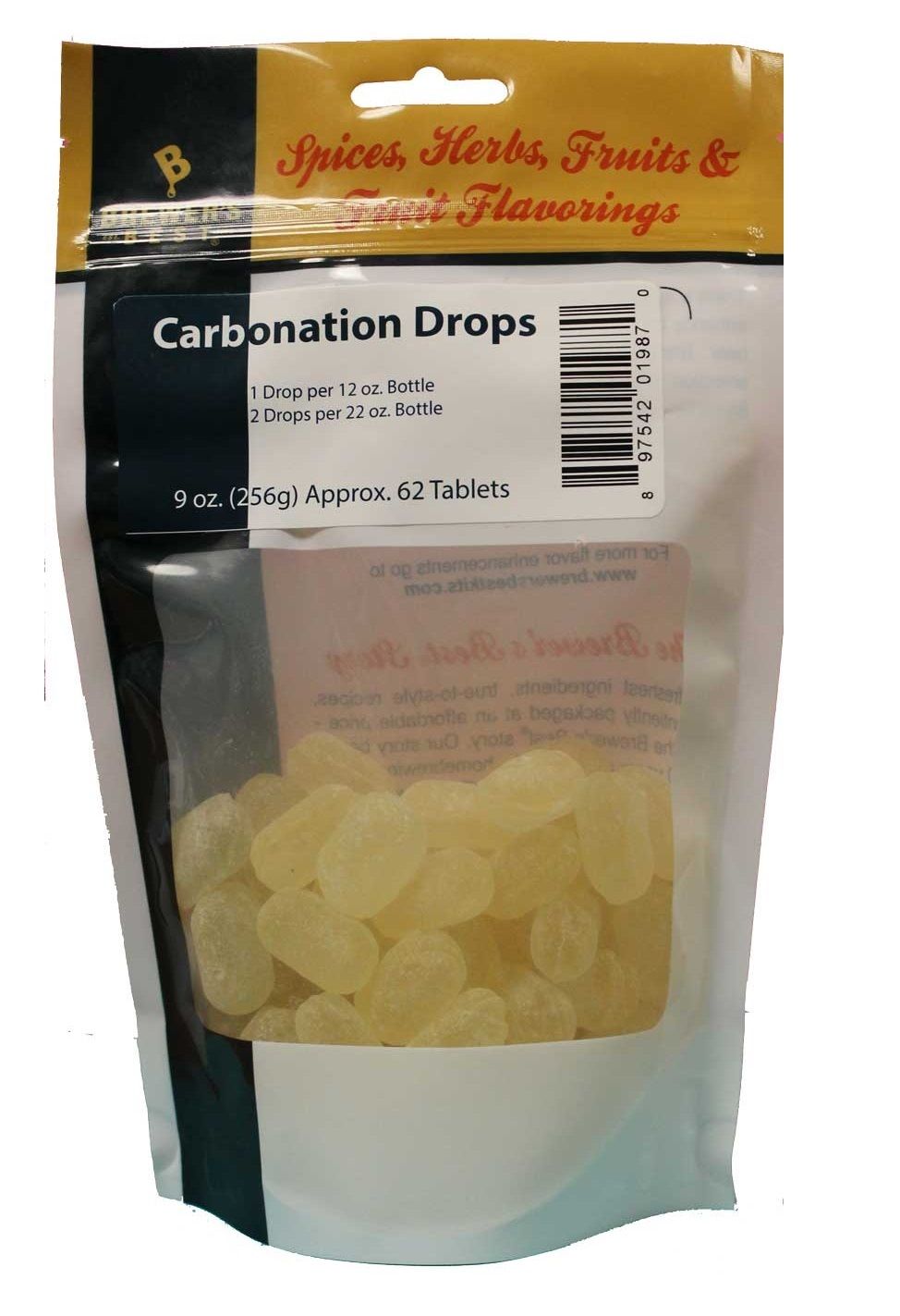 CARBONATION DROPS Brewers Best Priming Sugar Tablets to Carbonate Soda and Beer