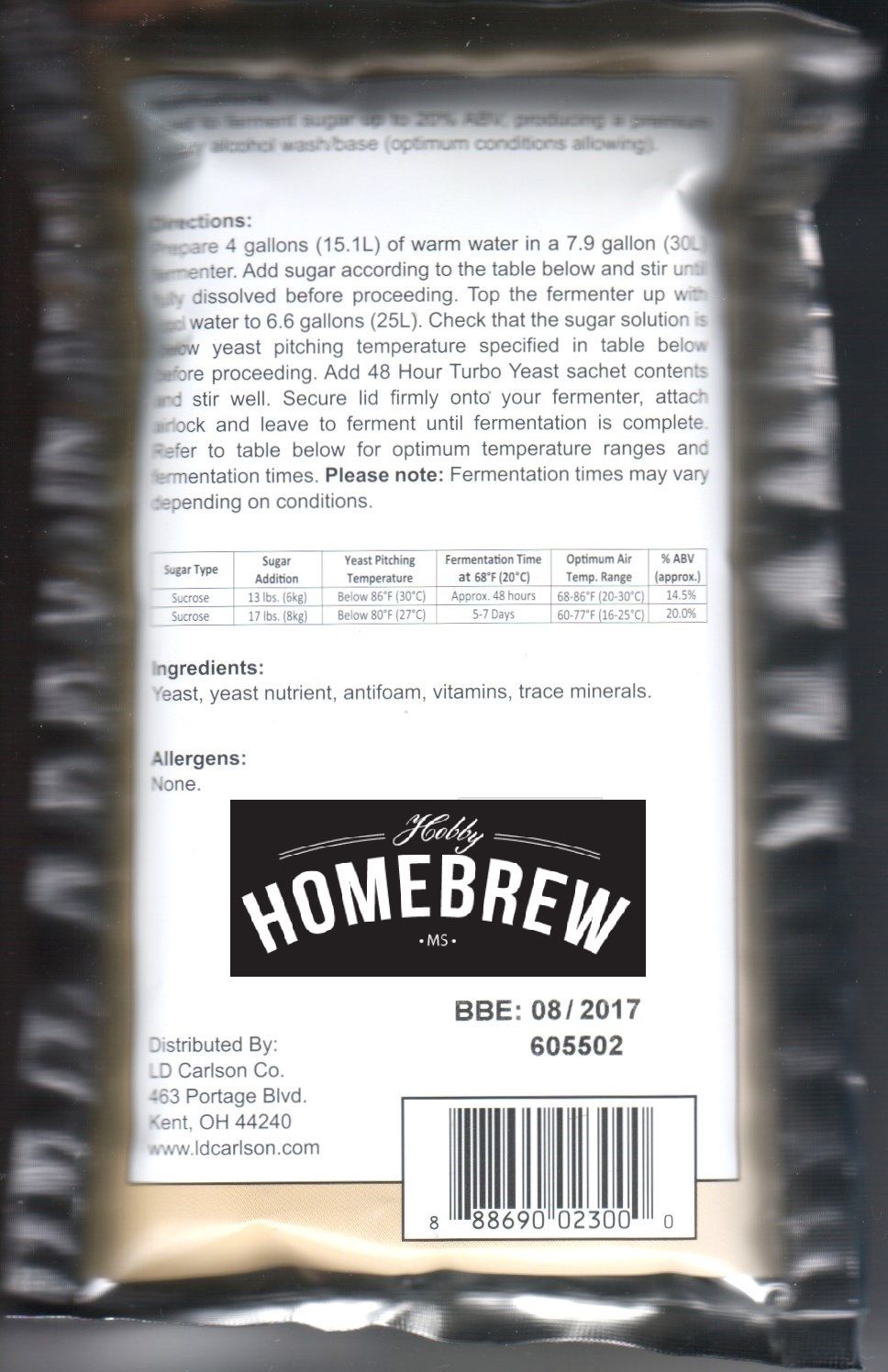 6PK FERMFAST 48 HOUR TURBO YEAST Six Packs makes 14%-20% Alcohol One of the Best - Image 4