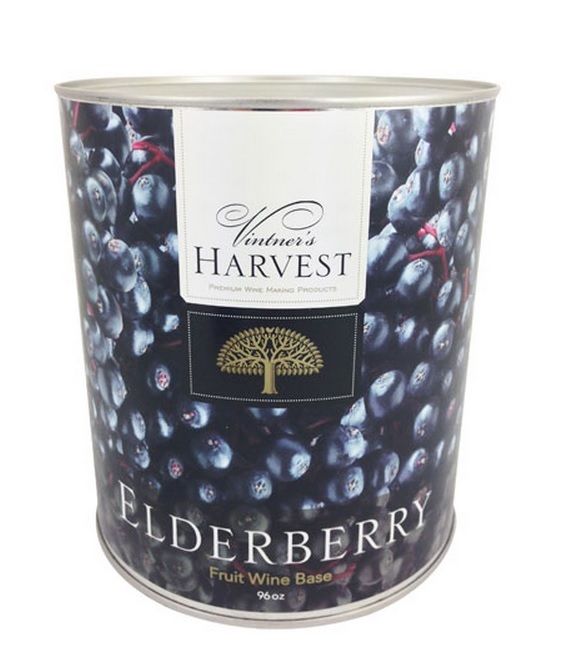 ELDERBERRY CANNED FRUIT BASE 96oz 10 CAN FOR WINEMAKING VINTNERS