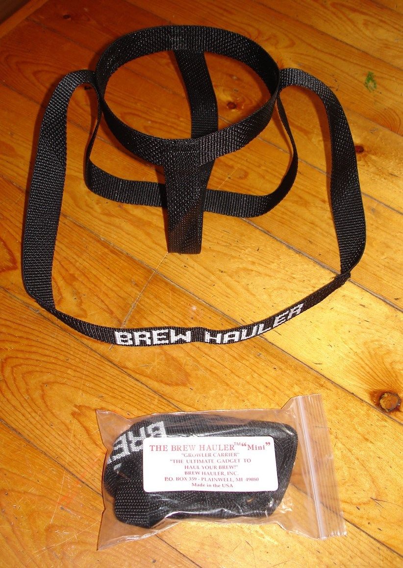 BEER GROWLER SLING MINI BREW HAULER for 1/2 GALLON PUB CRAWLER JUGS IN BLACK NEW - Image 3