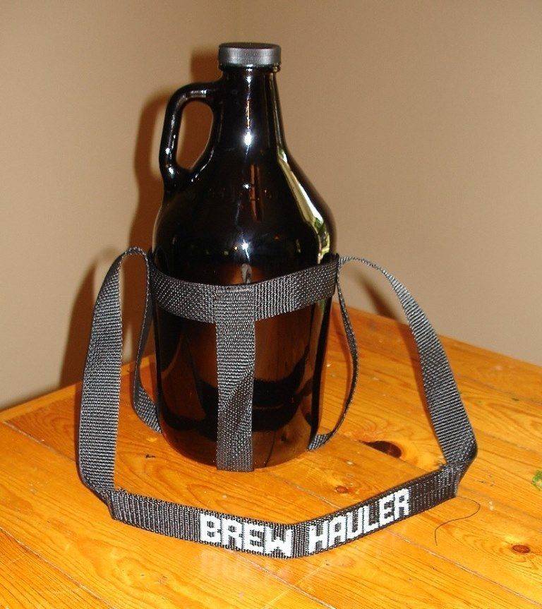 BEER GROWLER SLING MINI BREW HAULER for 1/2 GALLON PUB CRAWLER JUGS IN BLACK NEW - Image 4
