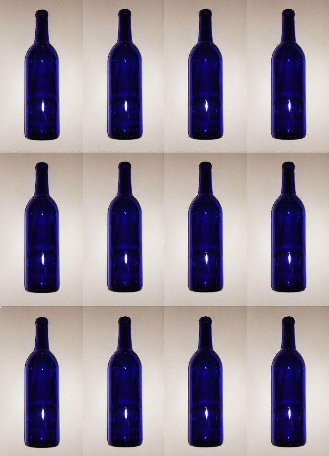 WINE BOTTLES 24 COBALT BLUE BORDEAUX BRAND NEW 2 CASES OF 12 750ml MAKING WINE? - Image 5