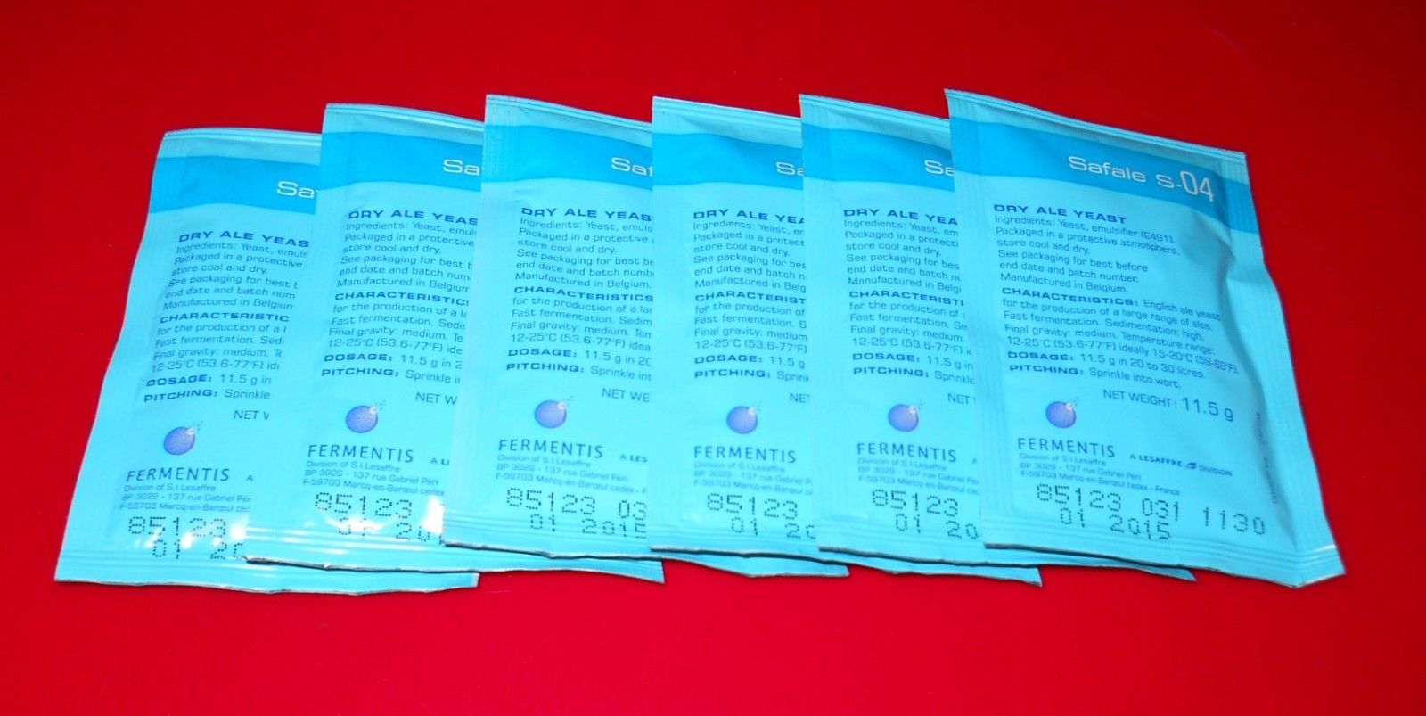 6 PACKS S-04 SAFALE DRY ENGLISH ALE Beer Yeast Fermintis S04 - Image 5