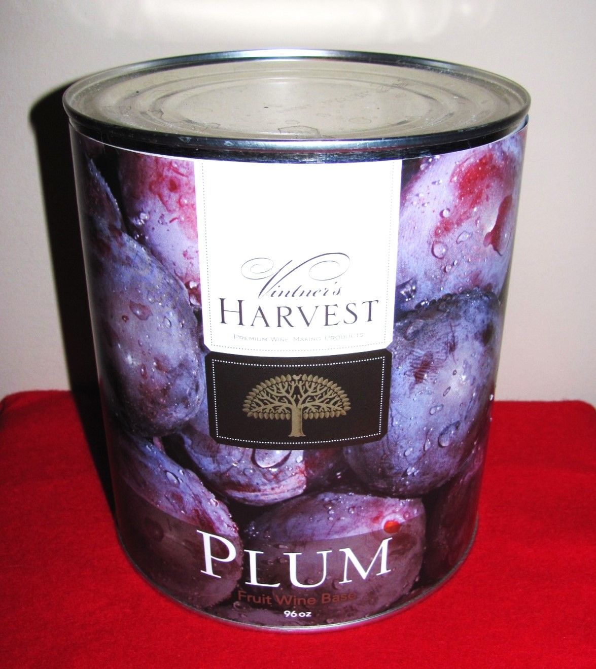 WINE KIT PLUM WINE CANNED FRUIT BASE 96oz #10 CAN VINTNERS HARVEST 3-5 GAL