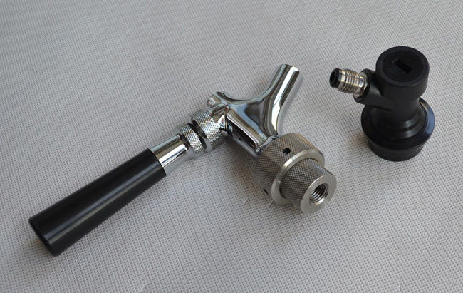 BEER TAP SAMPLING FAUCET w/ BALL LOCK QUICK DISCONNECT for CORNELIUS CORNY KEG - Image 4