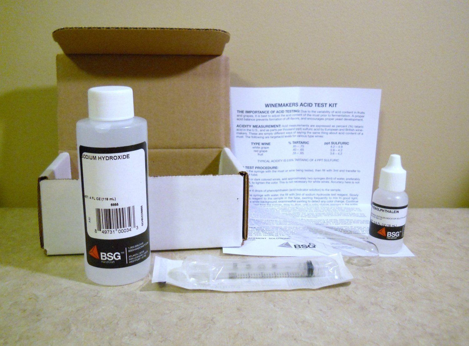 ACID TEST KIT FOR WINE MAKING FISH FARMING HOME BREWING OR MOST OTHER LIQUIDS - Image 3