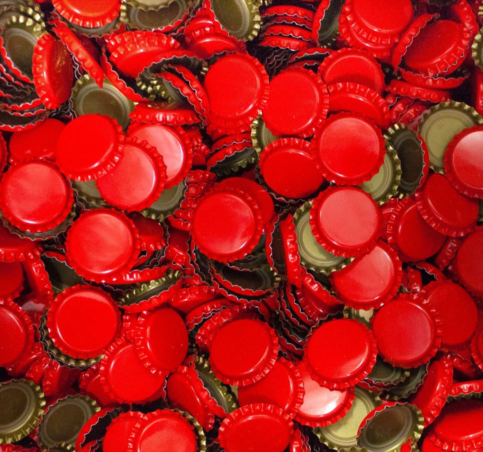 CROWN CAPS 144 NEW RED BOTTLE CAPS STANDARD 26.5 SIZE FOR SODA AND BEER BOTTLES Hobby Homebrew