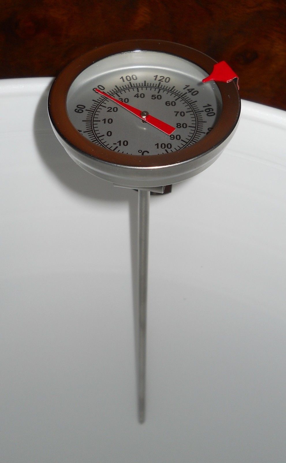BREW KETTLE THERMOMETER SIDE CLIP STAINLESS STEEL HOMEBREW BEER