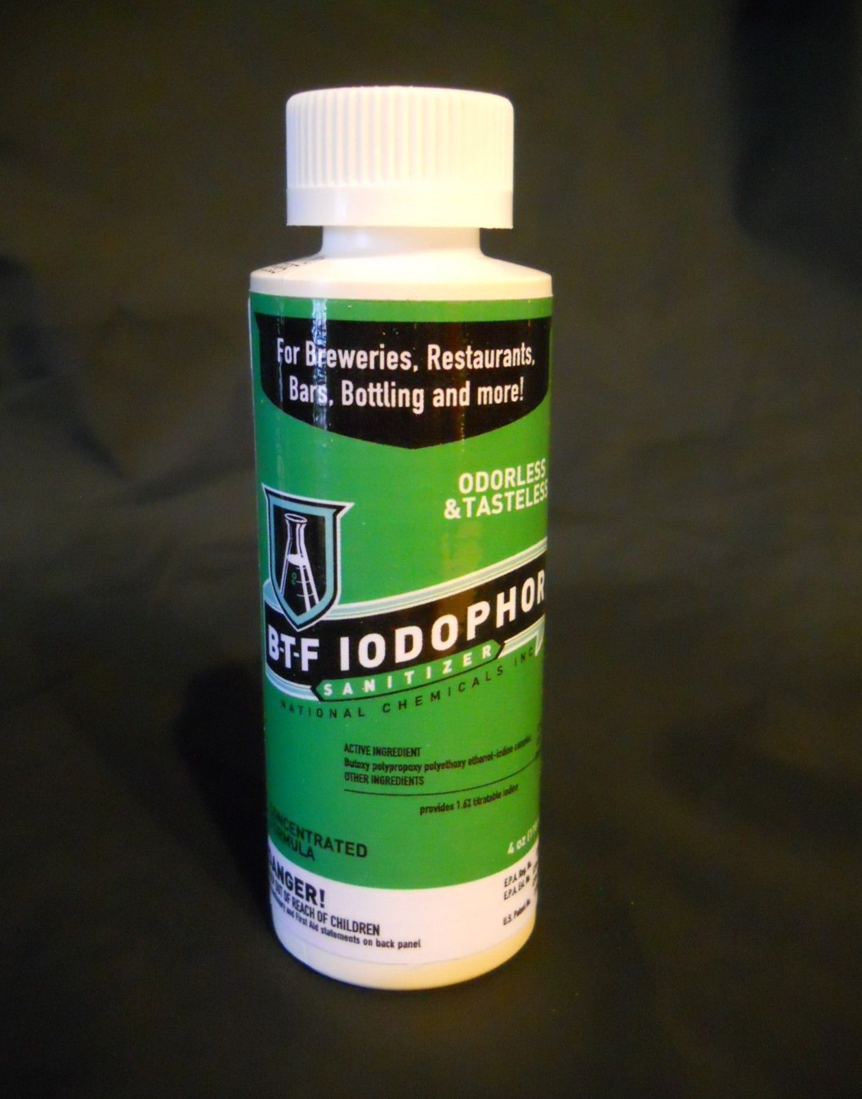 IODOPHOR BTF SANITIZER 4 oz Iodine Sterilizer B-T-F For Sanitizing Beer and Wine Making Equipment - Image 2