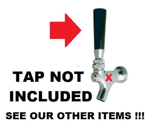 BEER PULL HEAVY DUTY BLACK BEER TAP HANDLE BEER BLACK RESIN WITH BRASS INSERT FOR STANDARD SIZE FAUCET LEVERS - Image 5