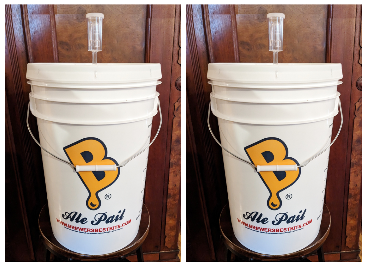 BUCKET KIT 2 PACK 6.5 GAL BEER MAKING KITS w/ LIDS + AIRLOCKS - Fermenters For Beer Wine Moonshine Vegetables