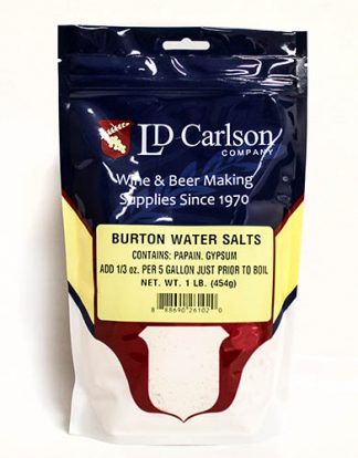 BURTON WATER SALTS 1LB “Water Crystals” Brewing Aid Water Treatment Fixes Soft Water Burton-on-Trent Gypsum Magnesium Sulfate Epsom Salts Papain