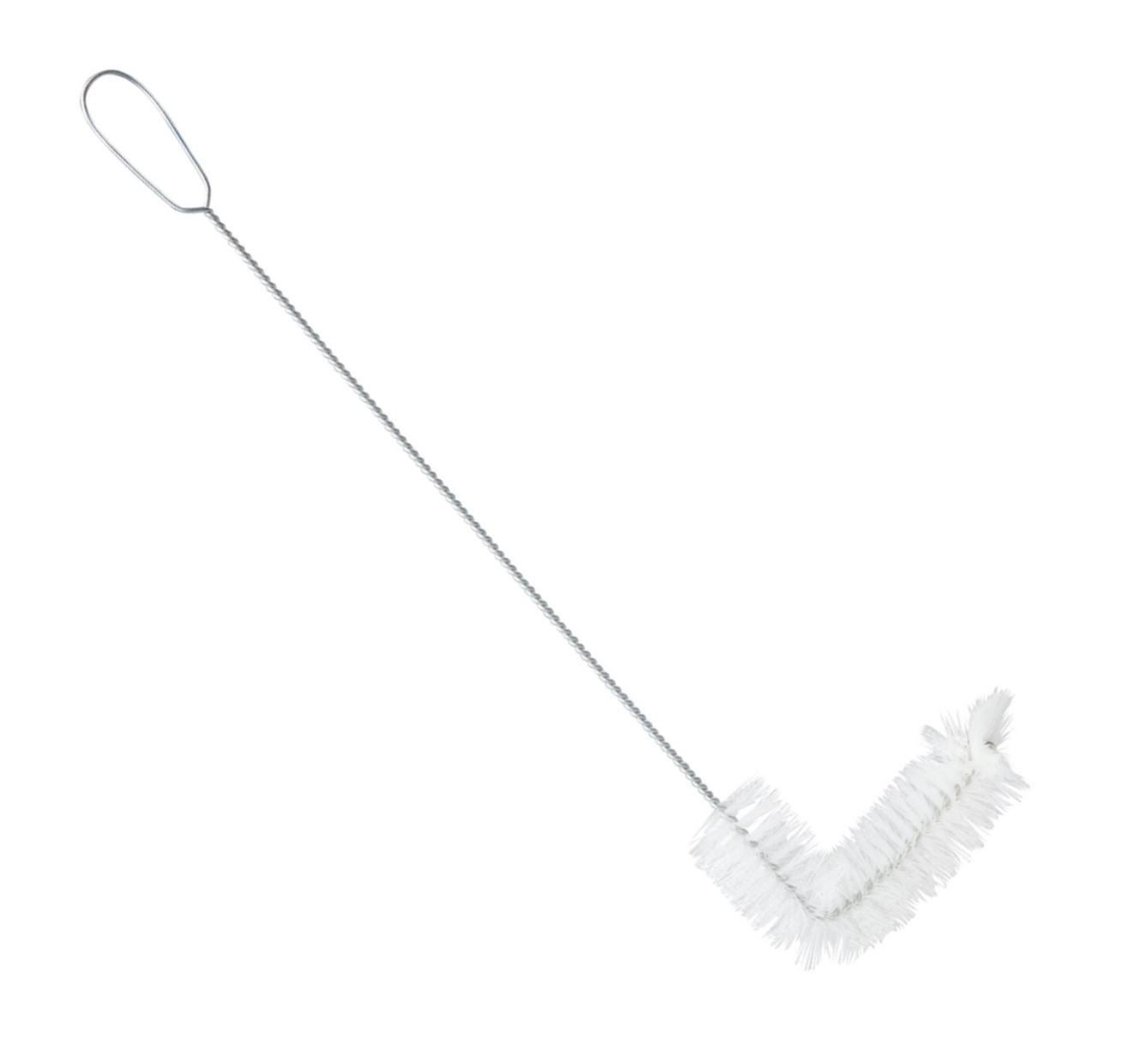 CARBOY BRUSH Stainless Steel Shaft with Soft White Bristles for Glass Carboy