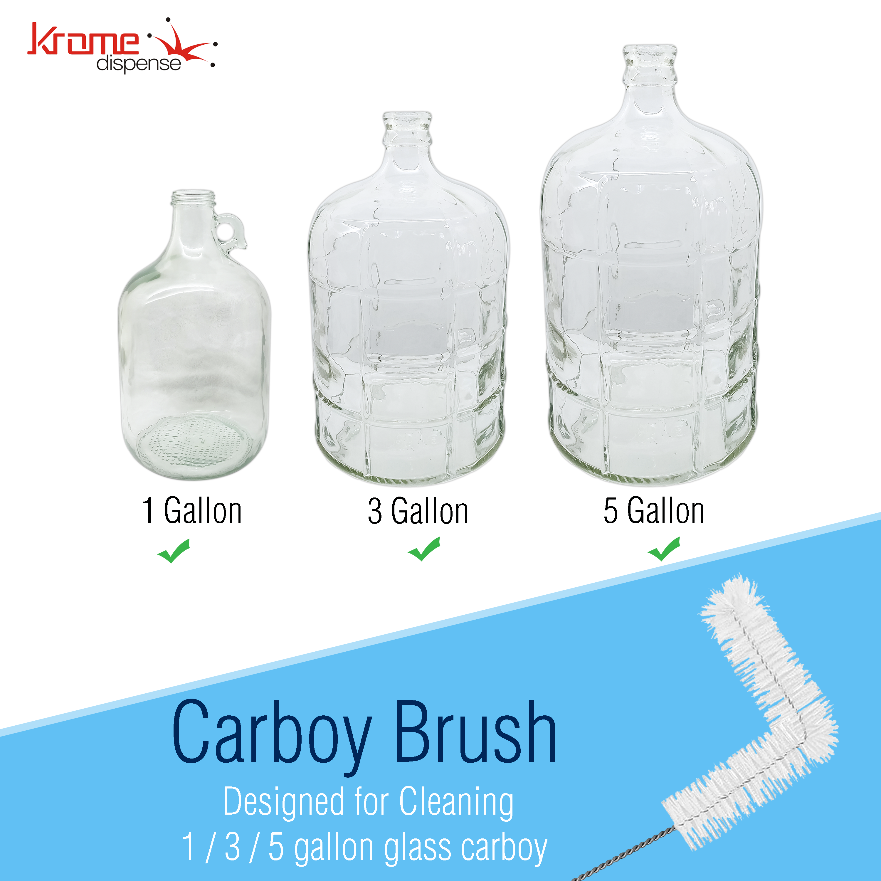 CARBOY BRUSH Stainless Steel Shaft with Soft White Bristles for Glass Carboy - Image 4