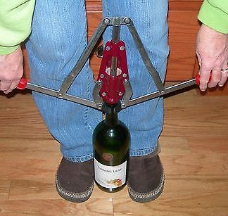 WINE BOTTLE CORKER HEAVY DUTY ALL METAL DOUBLE LEVER for HOME WINE MAKING CORKS