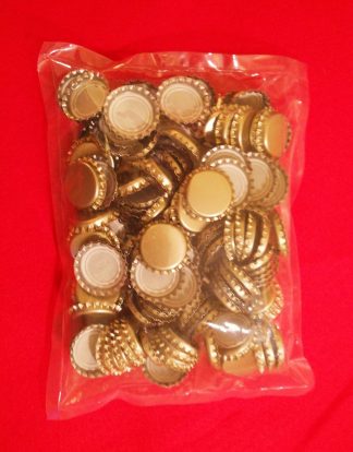CROWN CAPS 144 NEW GOLD STANDARD 26.5 SIZE FOR SODA BEER AND KOMBUCHA FITS LONGNECK BOTTLES KITS CAPPERS