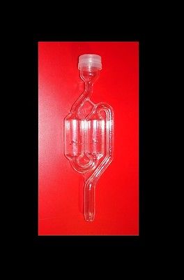 AIRLOCK 1 “S” DOUBLE BUBBLE TWIN AIR LOCK FOR BEER WINE MOONSHINERS FERMENTATION