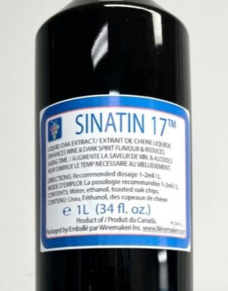 1 LITER SINATIN 17 LIQUID OAK EXTRACT for Oaking Aging Fine Wines Whiskey and Barrel Oaked Beer